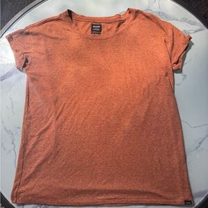 prAna Rust Orange Heather Crew Neck Tee